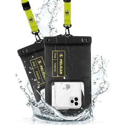 Pelican Marine - Paquete de 2 fundas impermeables IP68 para teléfono (tamaño XL) - Funda flotante para teléfono - iPhone 14 Pro Max, 13 Pro Max, 12 Pro Max, 11, S23 Ultra/Pixel 7, cordón desmontable,