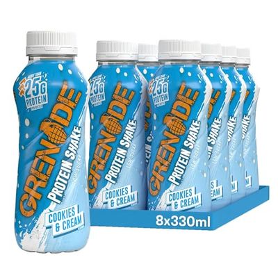 Grenade High Protein Shake, 8 x 330 ml - Cookies and Cream