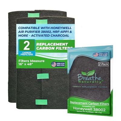 HRF-APP1 Filter A+ Carbon Filter (2 Pack) Compatible Carbon Filters for Honeywell Air Purifiers - 38002