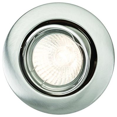Philips Lighting Enif-Foco embutido orientável de níquel sem lâmpada, 50 W, 9 x 9 x 10 cm