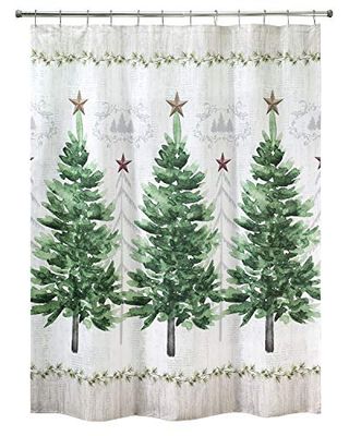 Avanti Linens Trees Collection Rideau de Douche en Polyester Multicolore