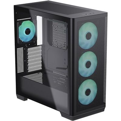 APNX C1 Midi-Tower ATX-Gehäuse, Tempered Glass - schwarz