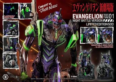 Prime 1 Studio Evangelion statyett evangelion test typ 01 nattstrid version koncept av Josh Nizzi 67 cm