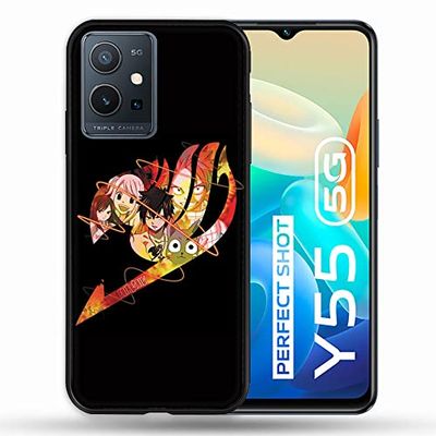 Cover per Vivo Y55 5G Manga Fairy Tail Logo Nero