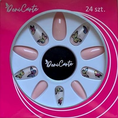 Nail artificiale decorato con motivi per unghie Deni Carte