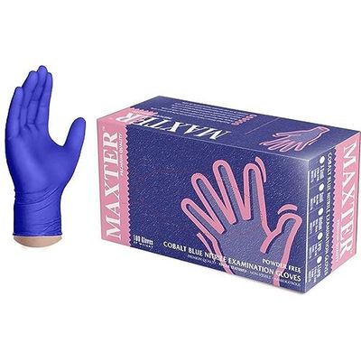 Wegwerp nitril handschoenen, anti-virus, poedervrij, doos van 100 handschoenen