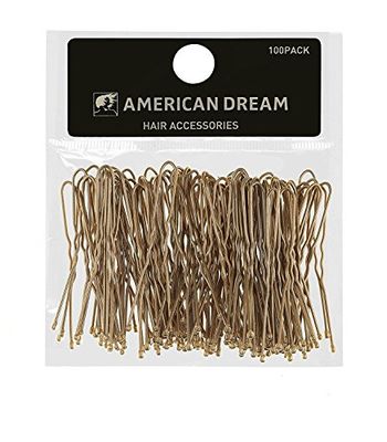 American Dream Garfos ondulados para o cabelo, louro, 5 cm, 100 unidades
