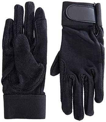 HKM Vuxna ridhandskar av bomull 9100 svartXXS byxor, 9100 svart, XXS