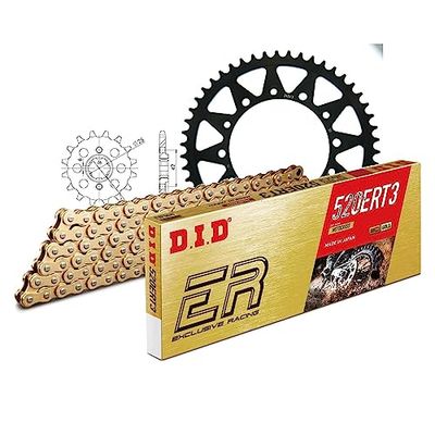 Kettingset DID staal 520ERT2 / 112 clipslot voor Honda XR R 600 cc bj. 1988-1990
