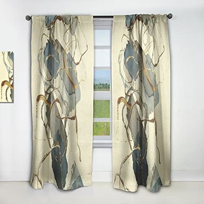 DesignQ Panneau de Rideau Glam Squares VII Doré