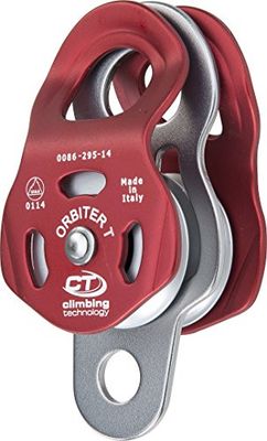 Climbing Technology ORBITER T, Poulie Unisexe – Adulte, Rouge/Gris, Taille Unique