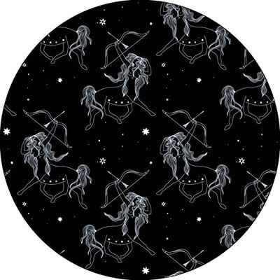 Bonateks, Ronde digitaal bedrukte muismat, antislip onderkant, voor kantoor en thuis, diameter: 22 cm