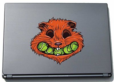 Laptopsticker Laptopskin Sport 120 - kat met bal - 150 x 168 mm sticker