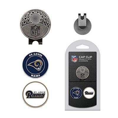 Team Golf 32547 Los Angeles Rams Clip pour Casquette avec 2 marqueurs de Balle de Golf Mixte Adulte, Multi Team Color, Taille Unique