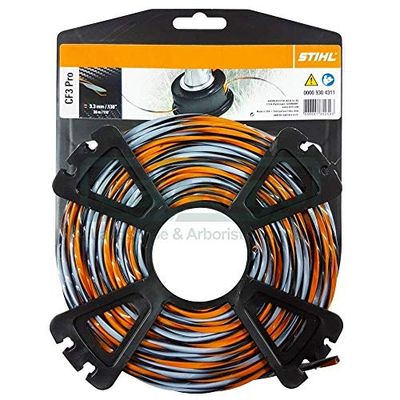 Stihl 00009304305 Hilos de Corte en Cruz con Porcentaje de Carbono, Naranja, 3.0mm / 43m