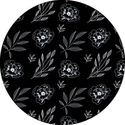 Bonateks, Tappetino per mouse rotondo con stampa digitale, base antiscivolo, per ufficio e casa, diametro: 22 cm