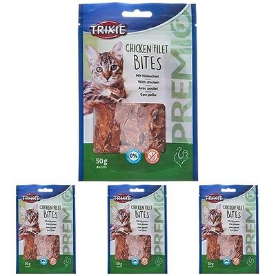 Trixie, Bocconcini di filetto di pollo, TX-42701 PREMIO, 50 g (Confezione da 4)