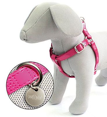 Croci C5079701 Mylord Arnés de Cuero Sintético, Fucsia, 50-75 cm x 20 mm