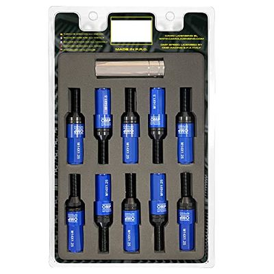 OMP SPEED - Set of Performance Screws with Aluminium Protection, M14 x 1.25, HEX: 17 – 19, L: 28 mm, Colour: Blue