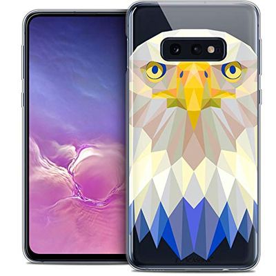 Caseink Fodral för Samsung Galaxy S10e (5.8) fodral [kristallgel HD polygon djurserie - mjuk - ultratunn - tryckt i Frankrike] örn