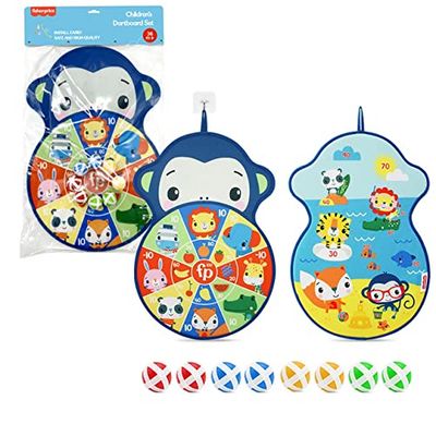 DQB DeQUBE- Cible Velcro réversible, 920D00097, Bleu