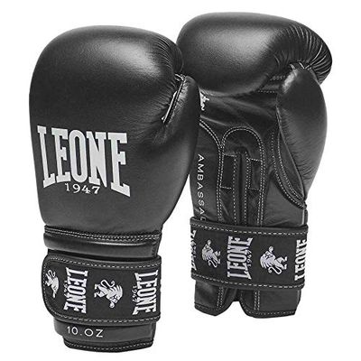 LEONE 1947 Ambassador Bokshandschoenen, uniseks, volwassenen, zwart, 16 oz