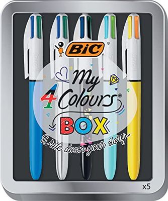 BIC - Etui met 4 balpennen, 4 kleuren, collectie box -5% in boeken