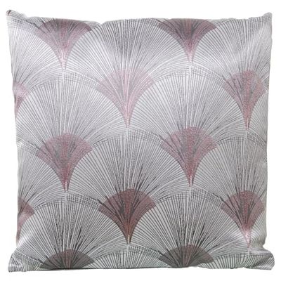 COJÍN 43X43CM POLIÉSTER ROSAC/CREMALLERA 43X43CM