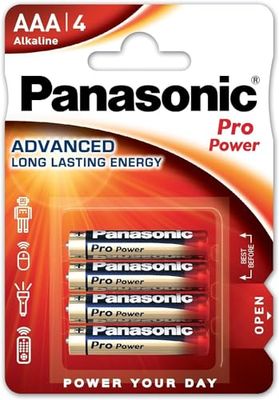 Panasonic 2255 Batterij Pro Power AAA,4er Pack,Zwart