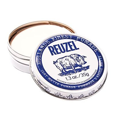 Clay Matte Pomade by Reuzel for Men - 1.3 oz Pomade