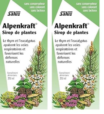 Salus Alpenkraft - Sciroppo a base di erbe e oli essenziali per il benessere di naso e gola - 250ml (Confezione da 2)