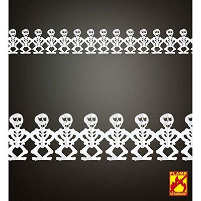 Widmann 5215T - Brandwerende skeletbanner, lengte 3 m, decoratie, horror, gothic, halloween, carnaval, themafeesten