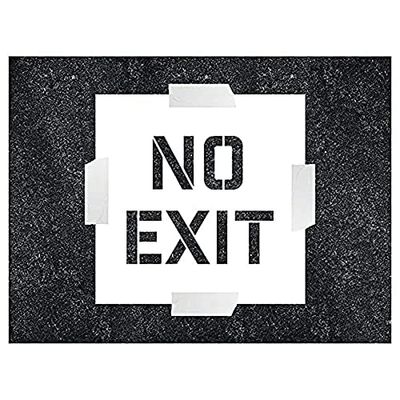 Vsafety No Exit Stencil - 400 x 400 mm - 1.1 mm Polypropylene Safety Sign