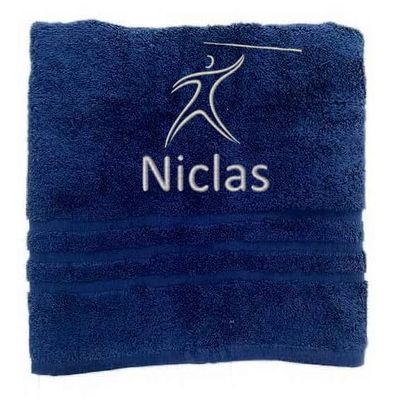 Asciugamano personalizzato con nome Nome sportivo splendidamente ricamato Asciugamano da bagno Asciugamano in cotone 100% personalizzato con nome (100 x 50 cm, Lancio del giavellotto)