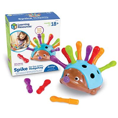 Learning Resources Spike The Fine Motor Hedgehog - Toddler Learning Toys Fine Motor and Sensory Toys Child Development Educational Toy Gifts for 18 mths 1 2 3 Year Old Kids Boys & Girls