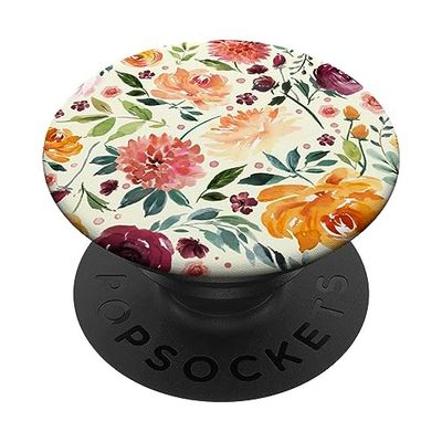 PopSockets Arte botanica del giardino fiorito dell'acquerello PopGrip: Impugnatura per Telefoni Cellulari e Tablet Intercambiabile