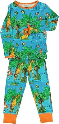 Småfolk Nightwear voor jongens met jungle pyjamaset, blue atoll, 9-10 Jaar