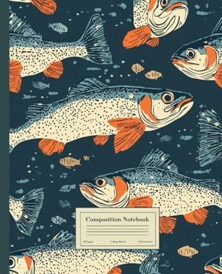 Composition Notebook College Ruled: Vintage FIsh (Baltic Cod) Illustration Journal | Cute Aesthetic For School, College, Office, Work