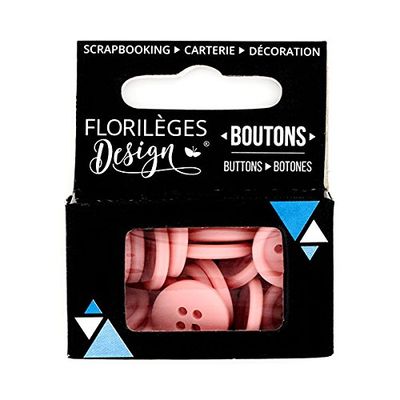 Florilèges Design fdb132 Pulsanti Fiore di Loto plastica Rosa 6 X 5 X 2.2000000000000002 cm