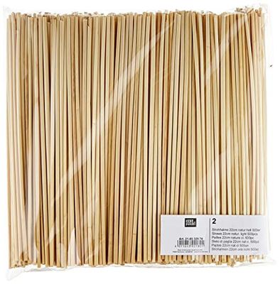 Knorr Prandell 2x rietjes 22cm natuurlijk licht 500, MDF