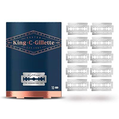 Procter & Gamble King C. Gillette Men's Razor Blades, 10 Pieces Gift Ideas for Men/Dad
