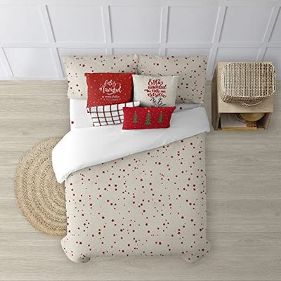 BELUM | Christmas Duvet Cover 50% Cotton - 50% Polyester, Duvet Cover with Buttons Laponia 13 140 x 200 cm