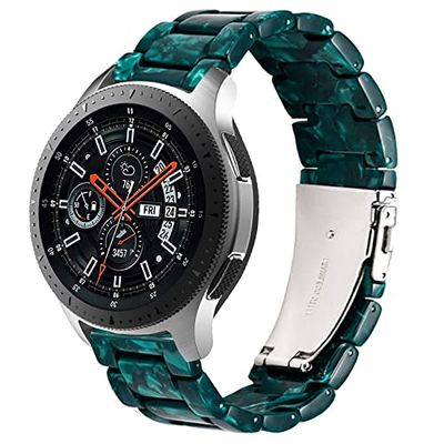 DEALELE Band Compatibel met Samsung Gear S3 Frontier/Classic/Galaxy Watch 46mm / Galaxy 3 45mm, 22mm Hars Armband Vervanging voor Huawei Watch 3/3 Pro/Huawei GT3 46mm, Groen