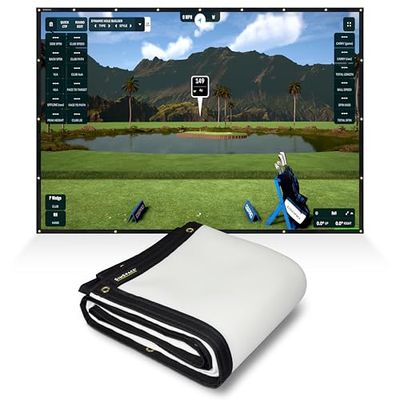 SimSpace Platine Écran d'impact de Golf - Ecran De Projection pour Simulateur De Golf à Domicile, 4 Couches De Mousse Résistante Aux Chocs, Réduction du Bruit, Clarté Ultra 4K HD, 5 x 3 mètres