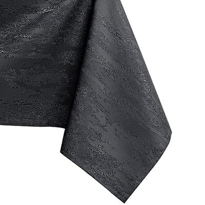 AmeliaHome tafelkleed lotuseffect waterafstotend linnenlook Antraciet Vesta 120x120 cm rund