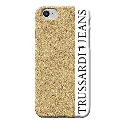 Trussardi - TRU7GLITTERG Glitter - Silicone Skin - Apple iPhone 7, 8 - Gold