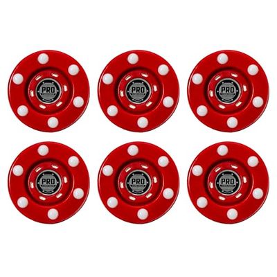 Franklin Sports NHL Street Roller Krążki hokejowe - (6) Pro Commander Krążki do hokeja na rolkach do treningu + treningu, krążki uliczne z rolkami, idealne krążki do hokeja na świeżym powietrzu,
