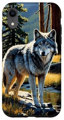 Accesorios para teléfono Wolf Nature Art - Vida Silvestre Carcasa para iPhone XR