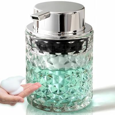 Malachi Dispensador de jabón de Manos espumoso, dispensador de jabón de baño o dispensador de loción para Cocina, dispensador de jabón de Vidrio Recargable con Bomba Grande