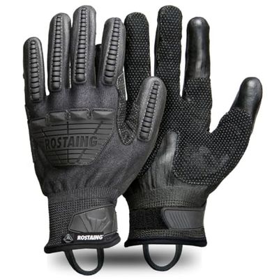 ROSTAING Guanti tattici OPSB+ – Coppia di guanti di intervento rinforzati, ideali per attività di softair, paintball e caccia, compatibili con touch screen, anti taglio e protezione degli urti